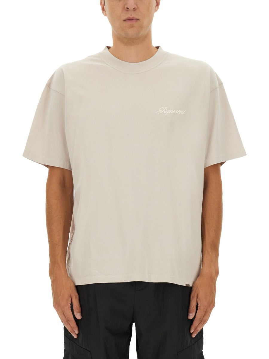 Represent Men's Script Shirt Beige Represent