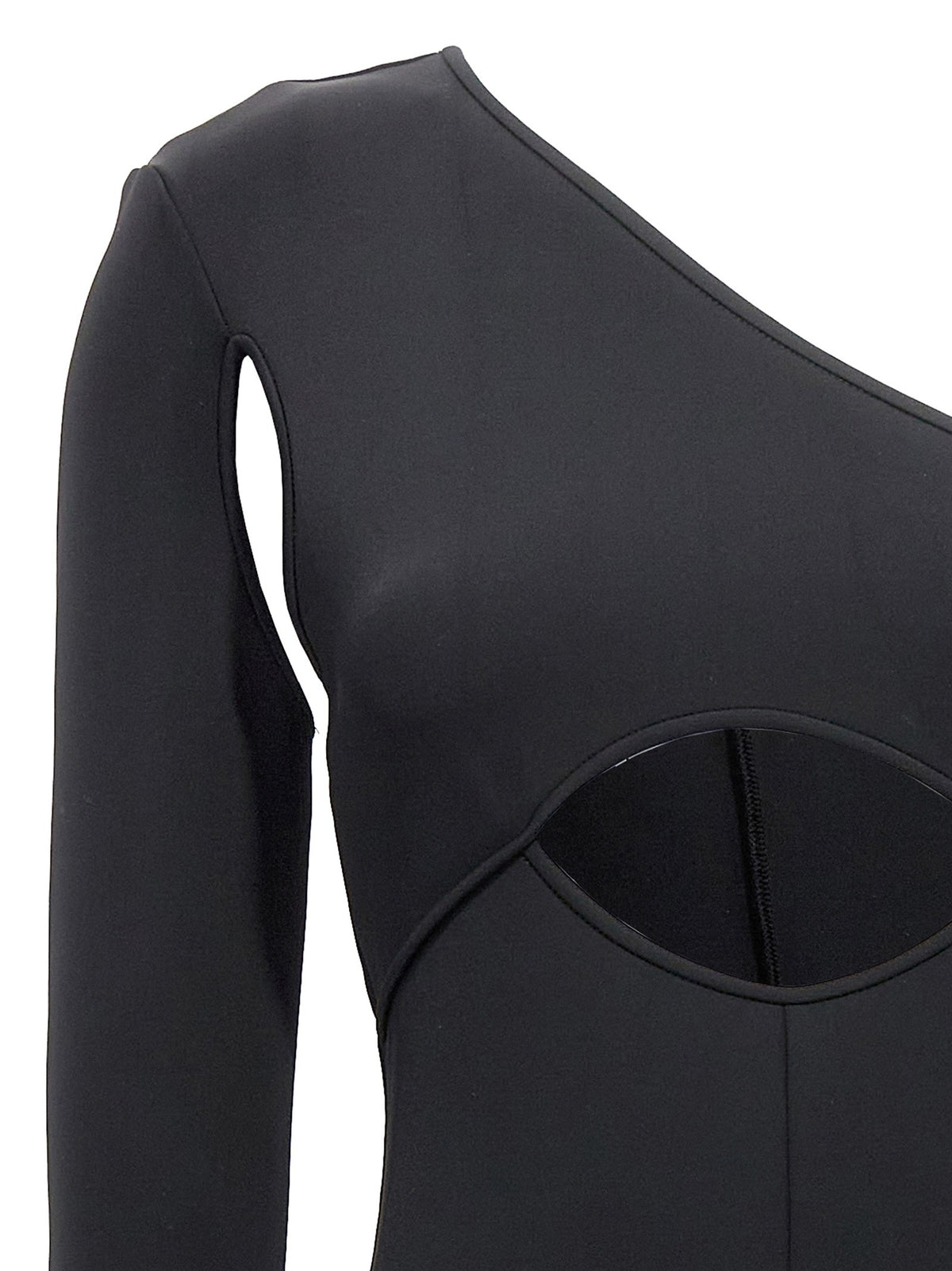David Koma Scuba Cut Out One Length Bodysuit Black, view 3