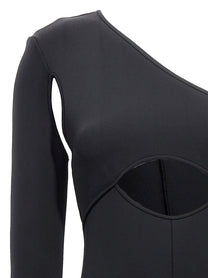 David Koma Scuba Cut Out One Length Bodysuit Black, view 3
