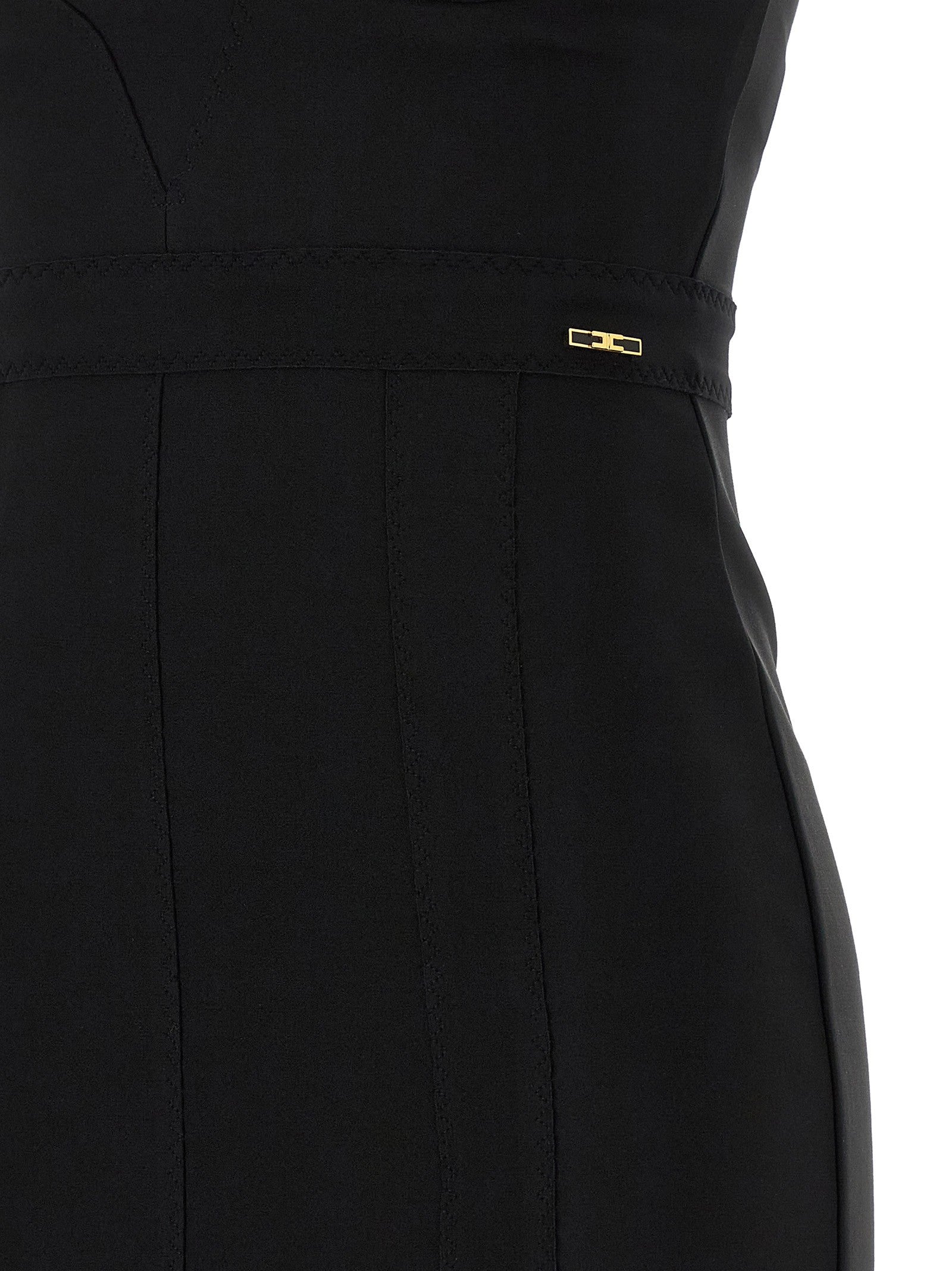 Elisabetta Franchi Scuba Dress Black