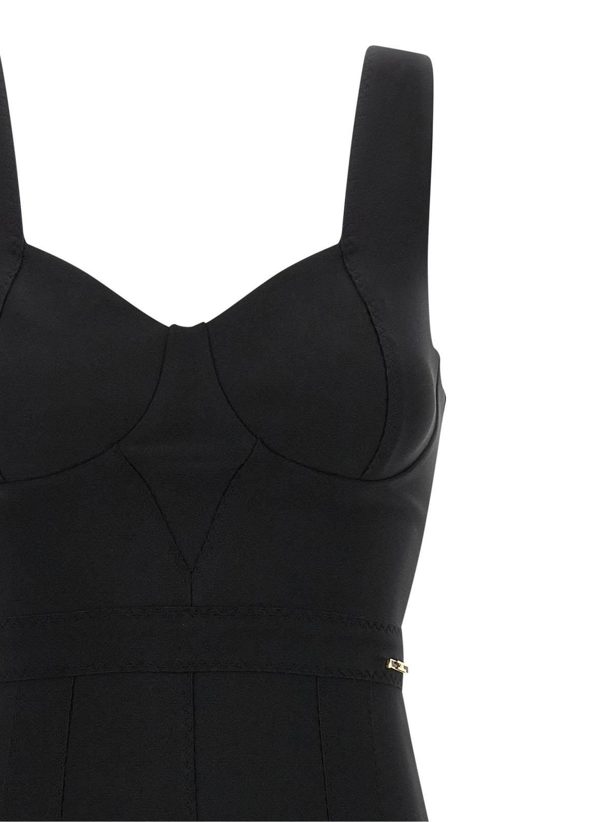 Elisabetta Franchi Scuba Dress Black, view 3