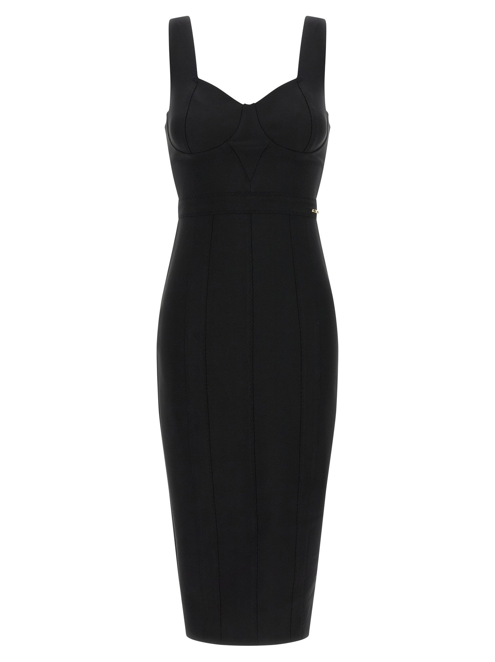 Elisabetta Franchi Scuba Dress Black