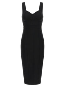 Elisabetta Franchi Scuba Dress Black