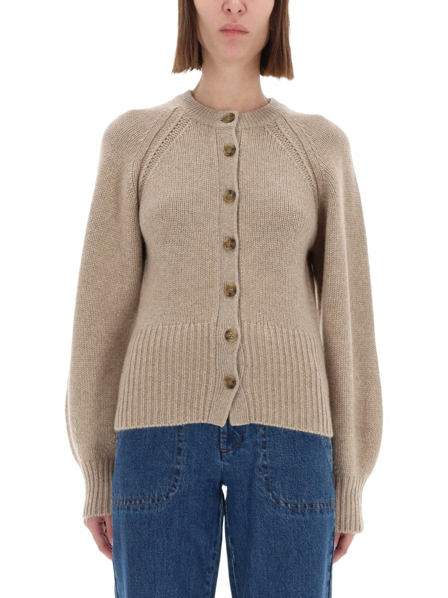Guest In Residence Women's Sculpted Cardigan Beige Guest In Residence