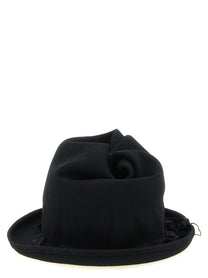 Yohji Yamamoto Sculptural Crown Hat Black