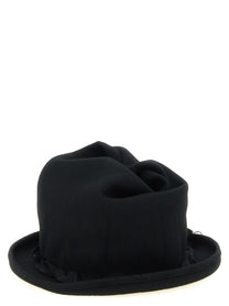 Yohji Yamamoto Sculptural Crown Hat Black