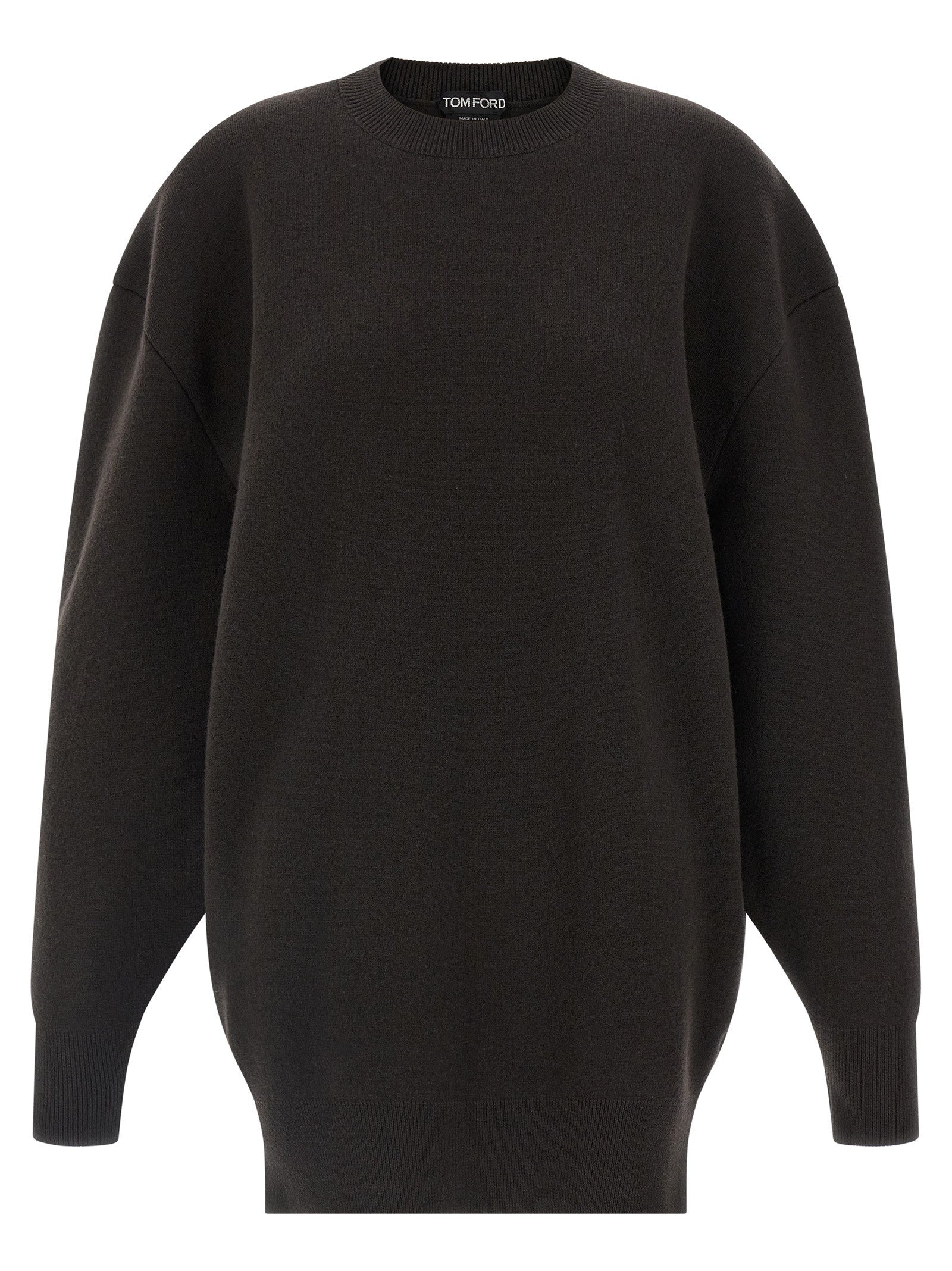 Tom Ford Sculptural Double Face Dress Brown