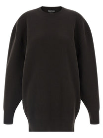 Tom Ford Sculptural Double Face Dress Brown