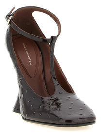 Dries Van Noten Sculptural Heel Pumps Red