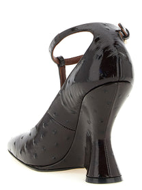 Dries Van Noten Sculptural Heel Pumps Red
