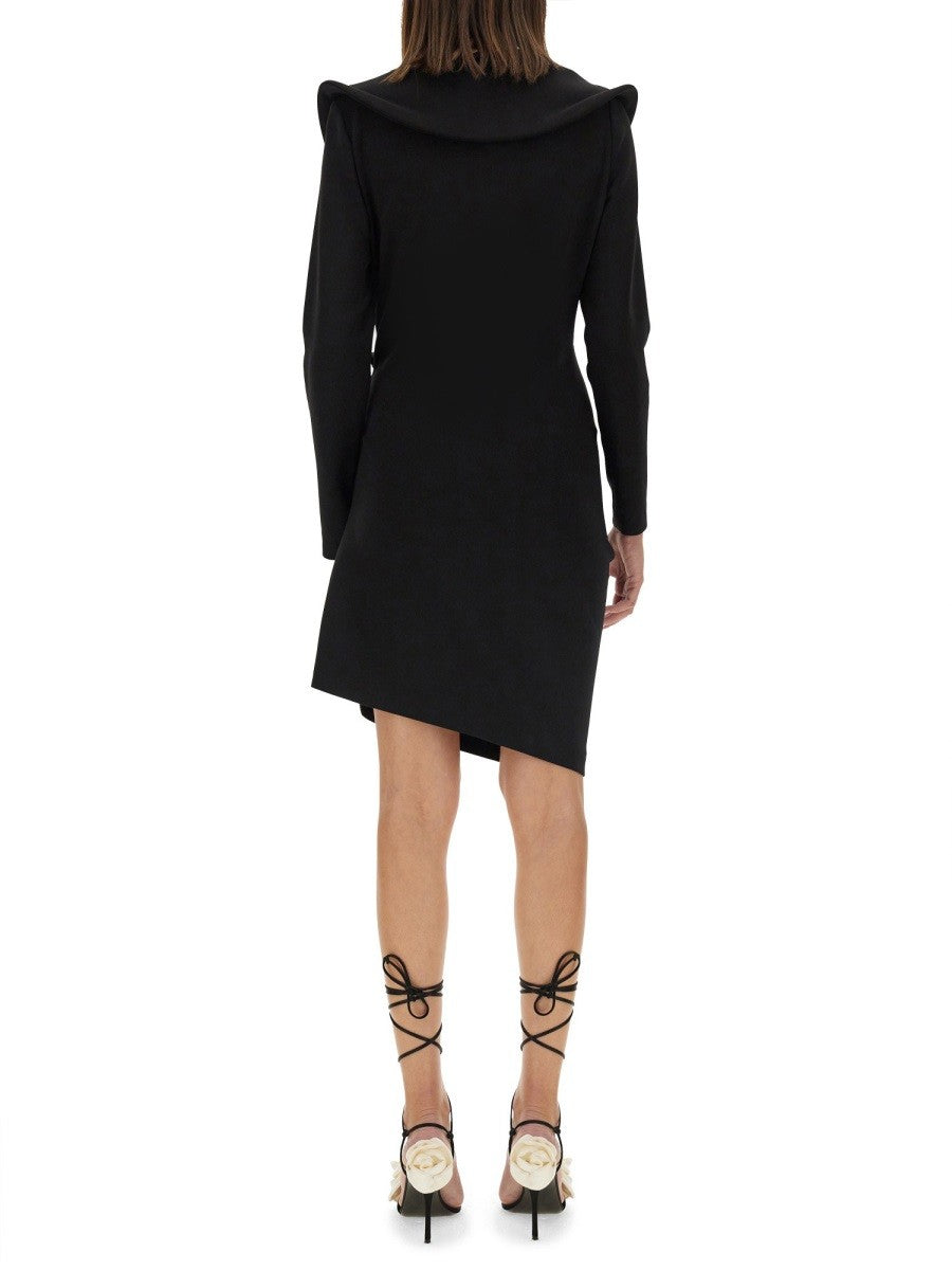 Magda Butrym Women's Sculptural Mini Dress Black, view 4