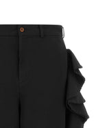 Comme Des Garcons Black Sculptural Ruffle Bermuda Shorts Black, view 3