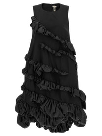 Comme Des Garçons Sculptural Ruffles Dress Black