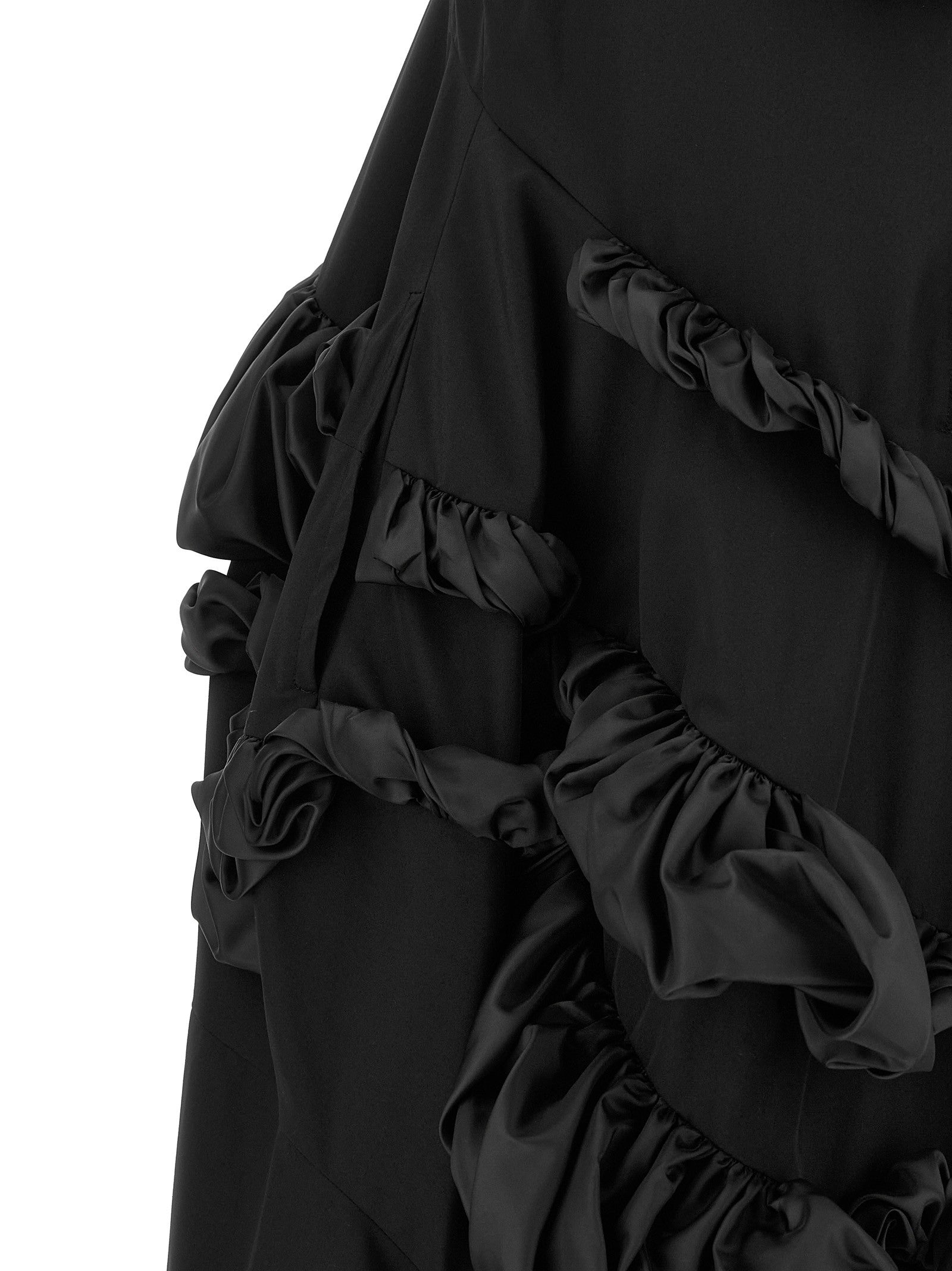 Comme Des Garçons Sculptural Ruffles Dress Black