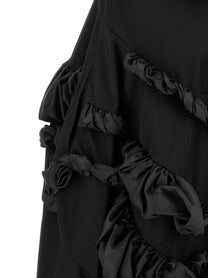 Comme Des Garçons Sculptural Ruffles Dress Black