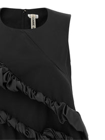 Comme Des Garçons Sculptural Ruffles Dress Black