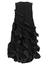 Comme Des Garçons Sculptural Ruffles Dress Black