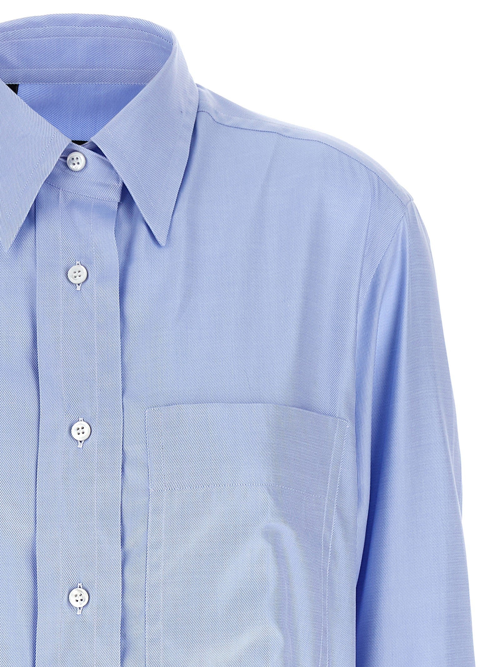 Brioni Sea Island Cotton Shirt Blue