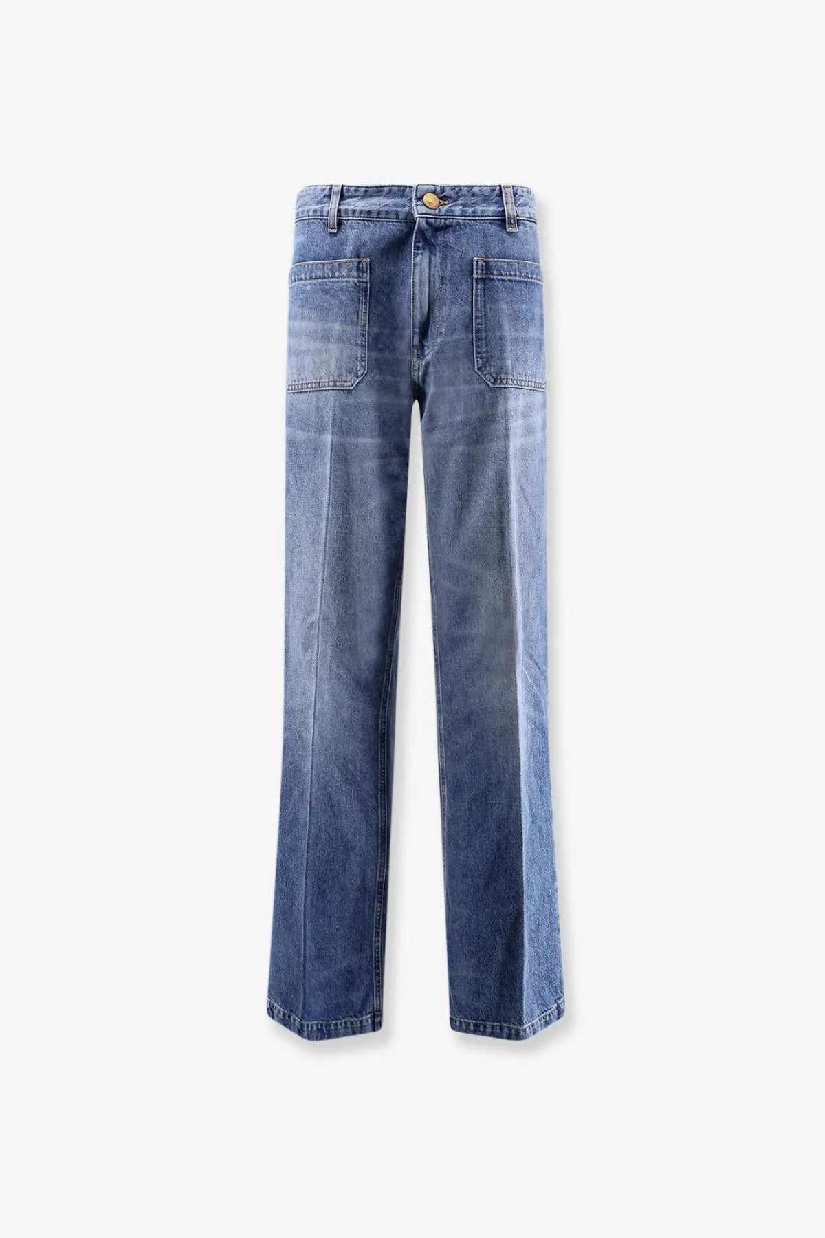 Seafarer women’s curt cotton jeans blue straight-leg blue denim jeans with classic front pockets