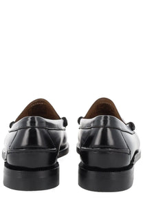 Sebago men’s mocassino classic dan black patent leather loafers with glossy finish and contrasting brown lining