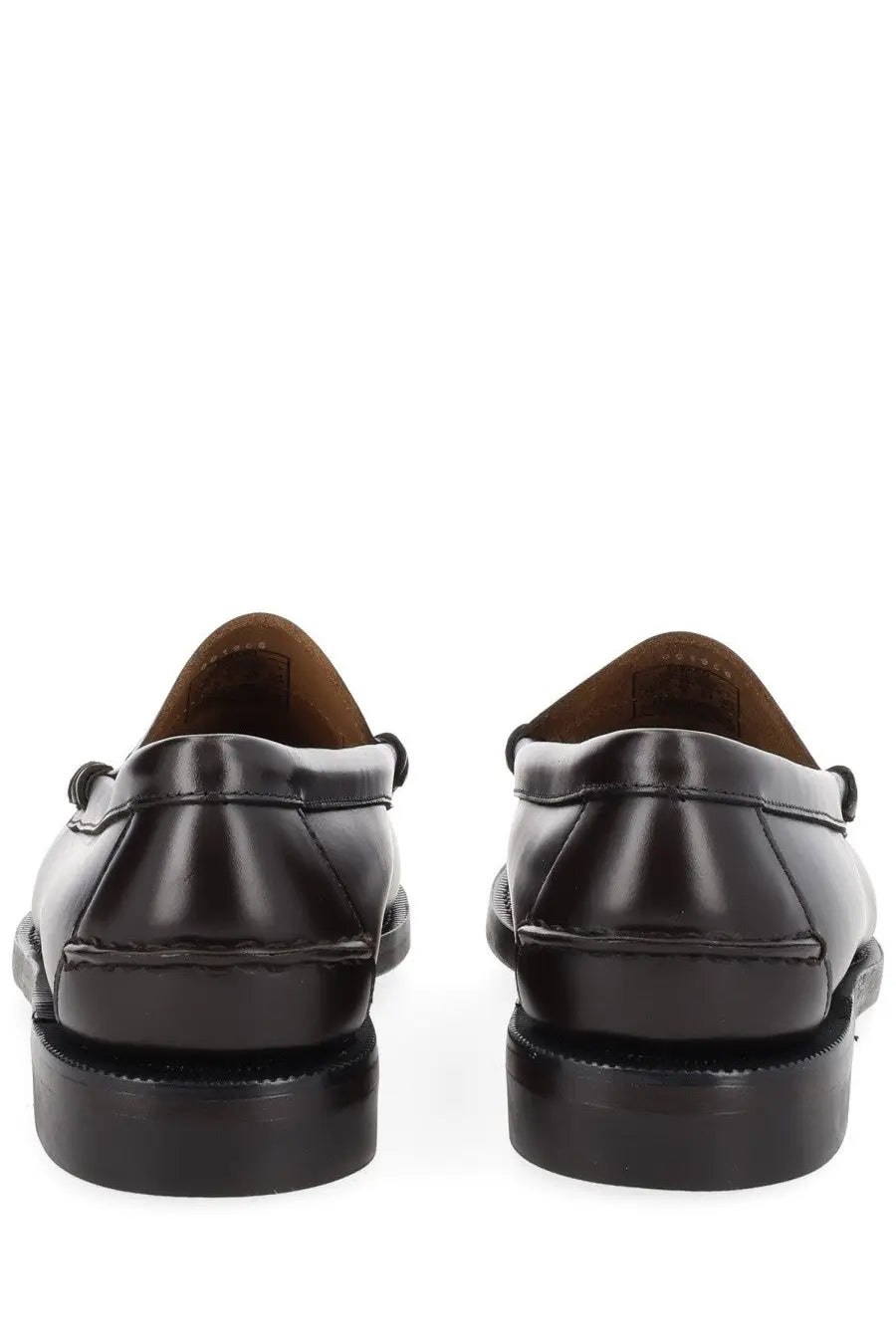 Sebago men’s mocassino classic dan brown black leather loafers with polished finish and moccasin-style stitching