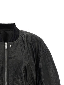 Rick Owens Secchia Cropped Flight Bomber Jacket Black