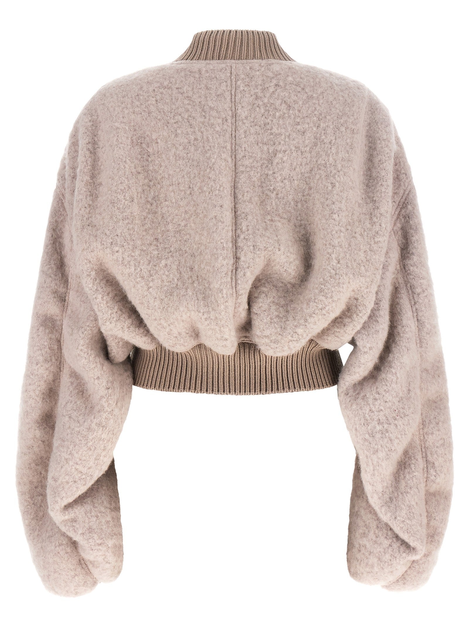 Rick Owens Secchia Cropped Flight Bomber Jacket Blue