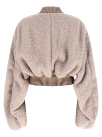 Rick Owens Secchia Cropped Flight Bomber Jacket Blue