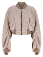 Rick Owens Secchia Cropped Flight Bomber Jacket Blue