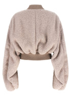Rick Owens Secchia Cropped Flight Bomber Jacket Blue