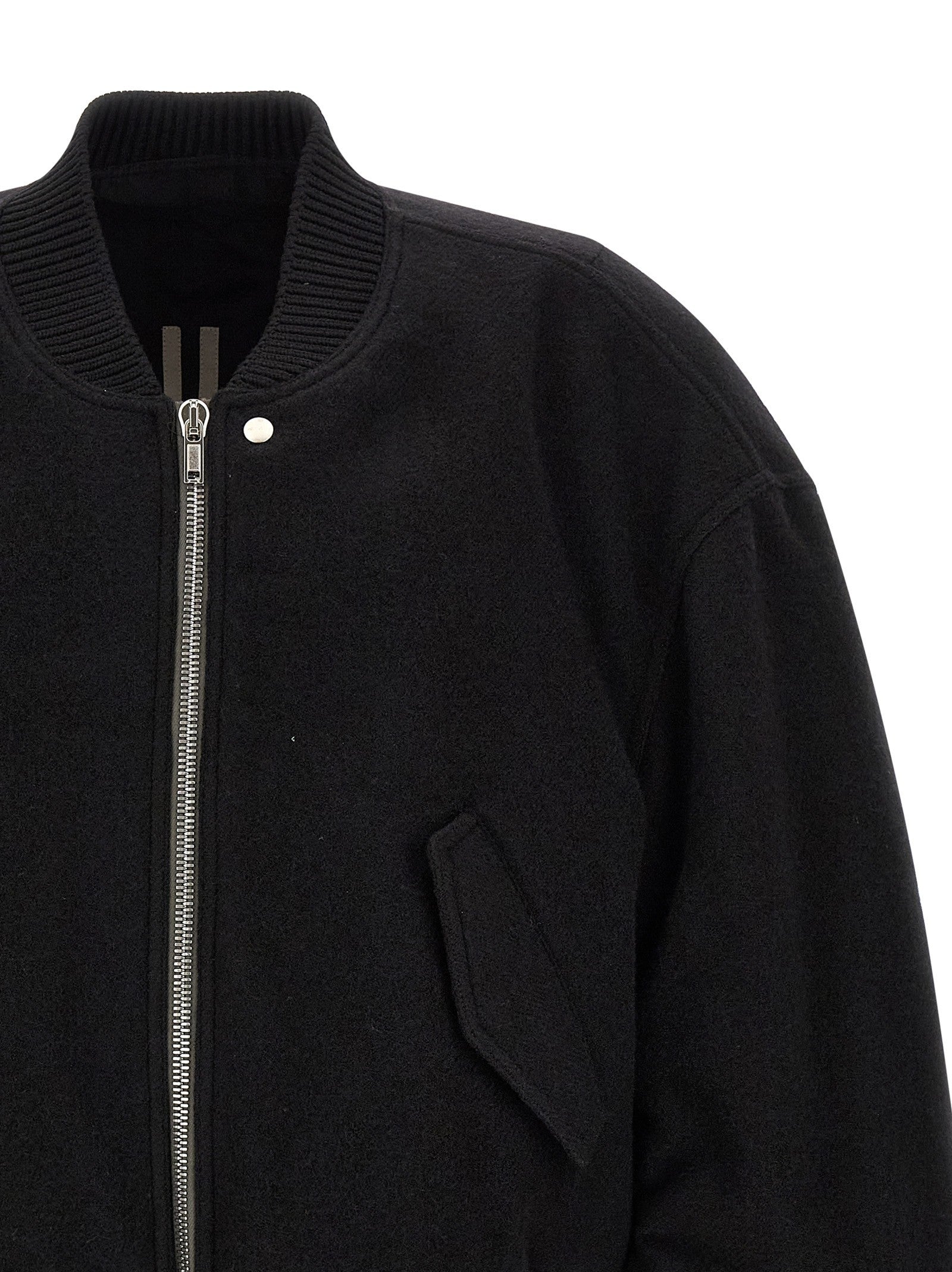 Rick Owens Secchia Flight Bomber Jacket Black