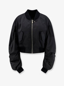 Rick Owens Women's Secchia Nylon and Cotton Blend Crop Jacket Black