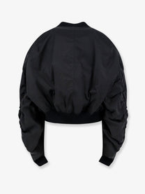 Rick Owens Women's Secchia Nylon and Cotton Blend Crop Jacket Black