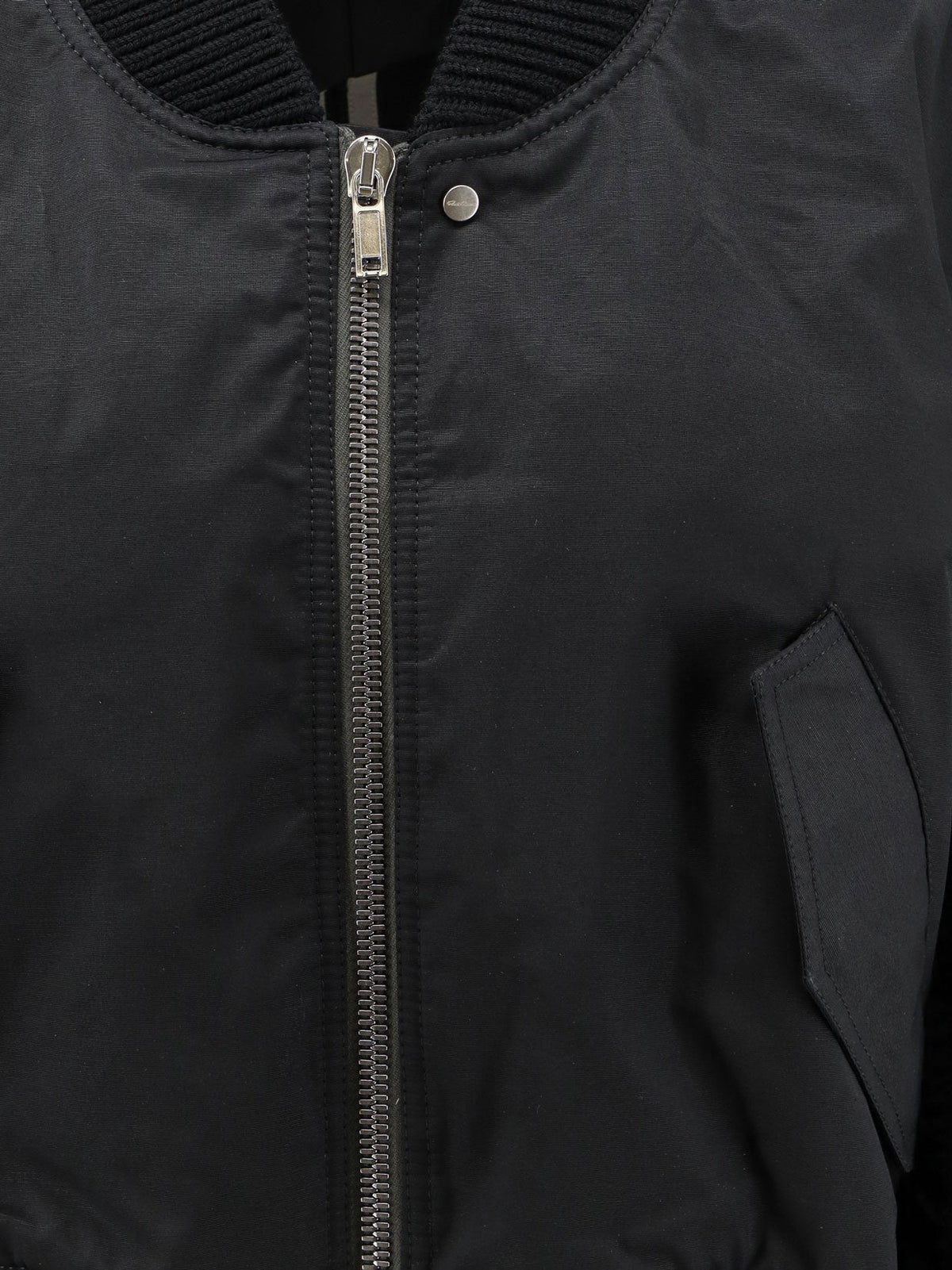 Rick Owens Women's Secchia Nylon and Cotton Blend Crop Jacket Black, view 3