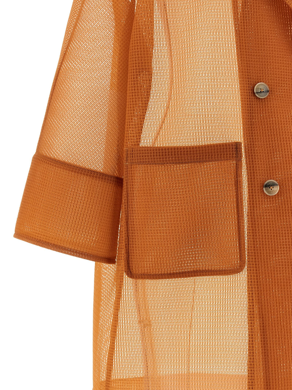 Herno See Through Coat Orange