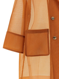 Herno See Through Coat Orange