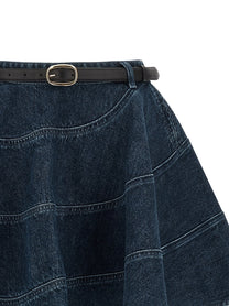 SELF PORTRAIT - SELF PORTRAIT - ’Flared Denim Mini’ skirt - Women’s Bottoms