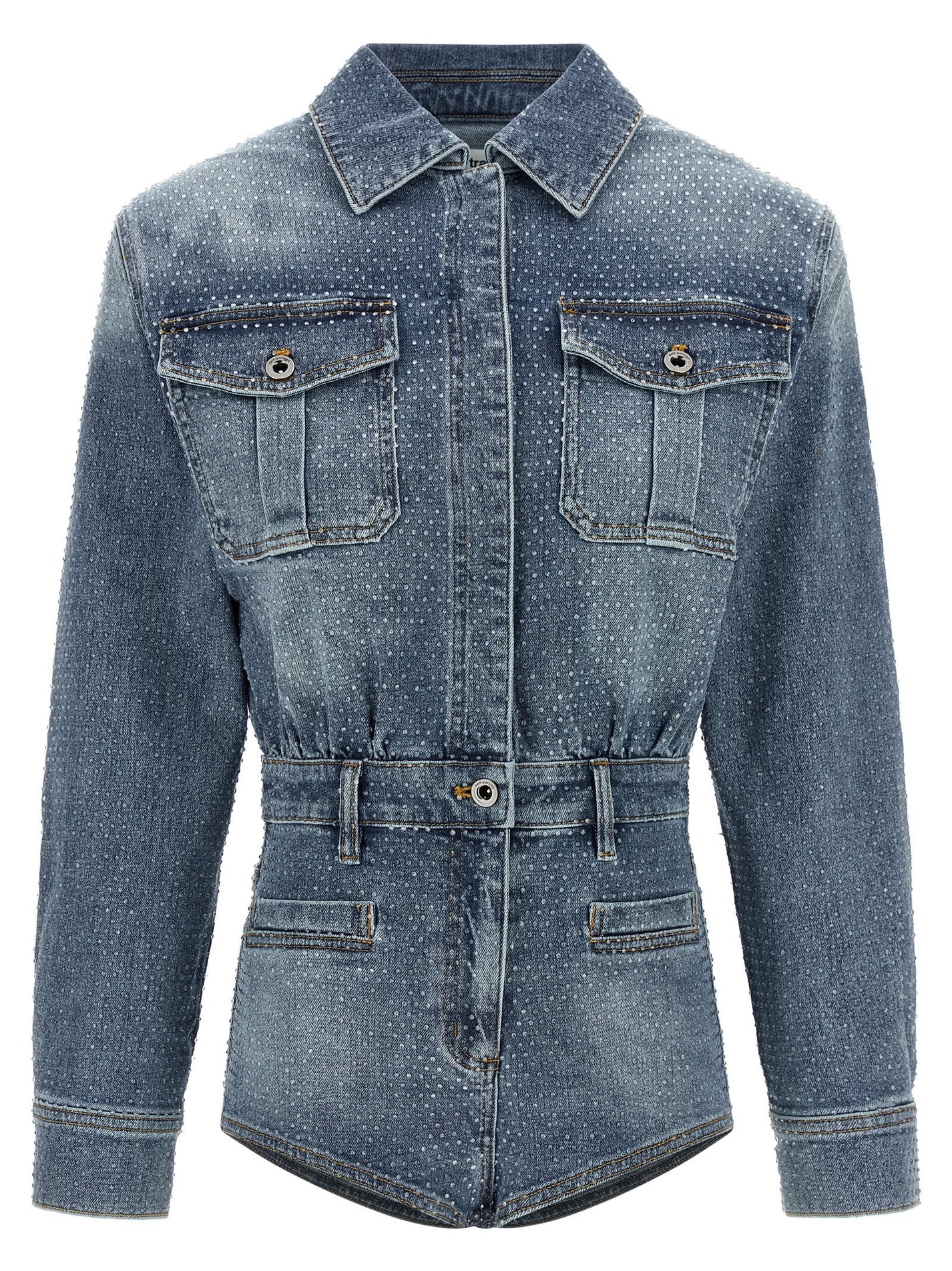 SELF PORTRAIT - SELF PORTRAIT - ’Rhinestone Denim’ jumpsuit - Women’s Tops