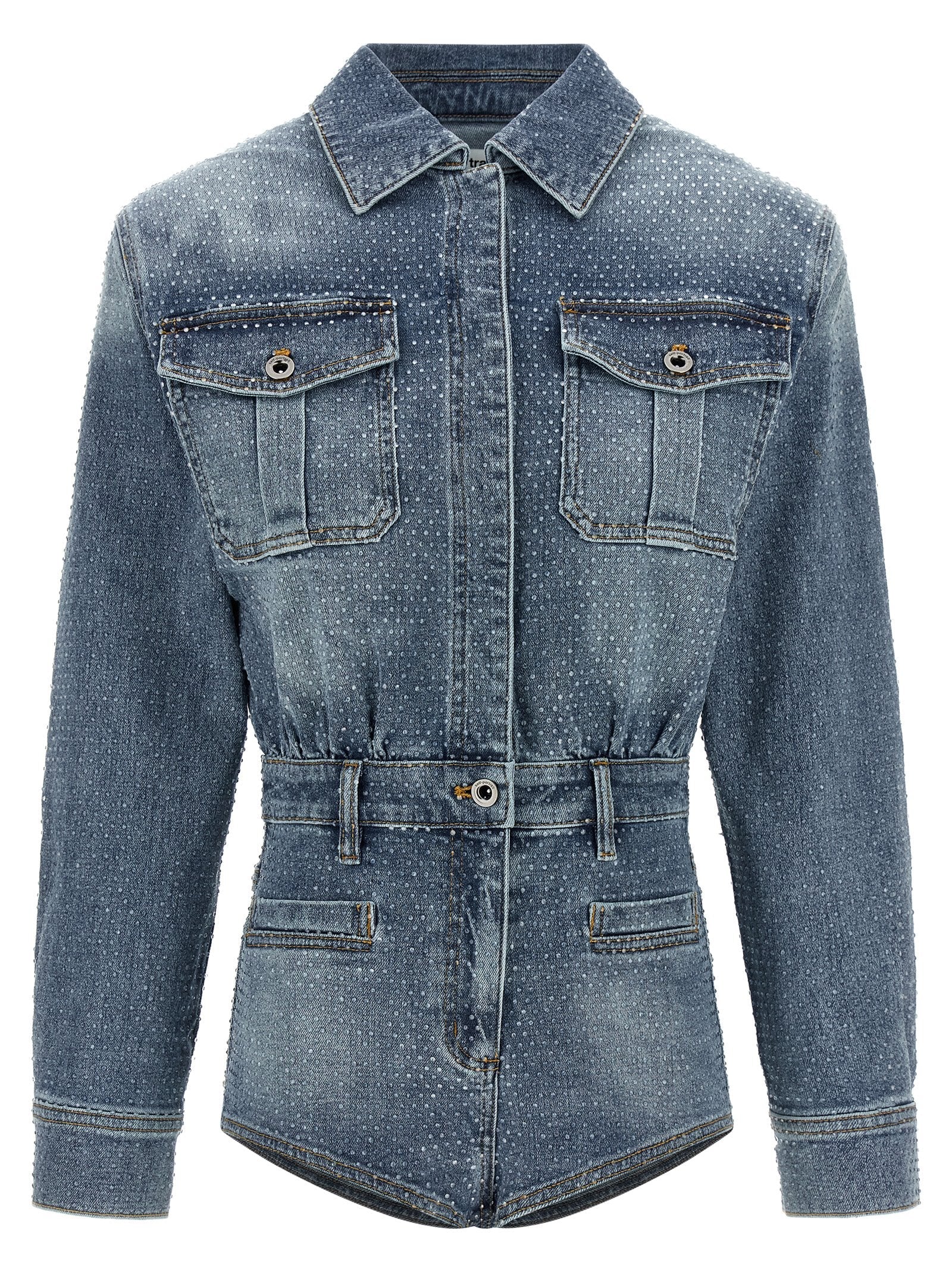 SELF PORTRAIT - SELF PORTRAIT - ’Rhinestone Denim’ jumpsuit - Women’s Tops