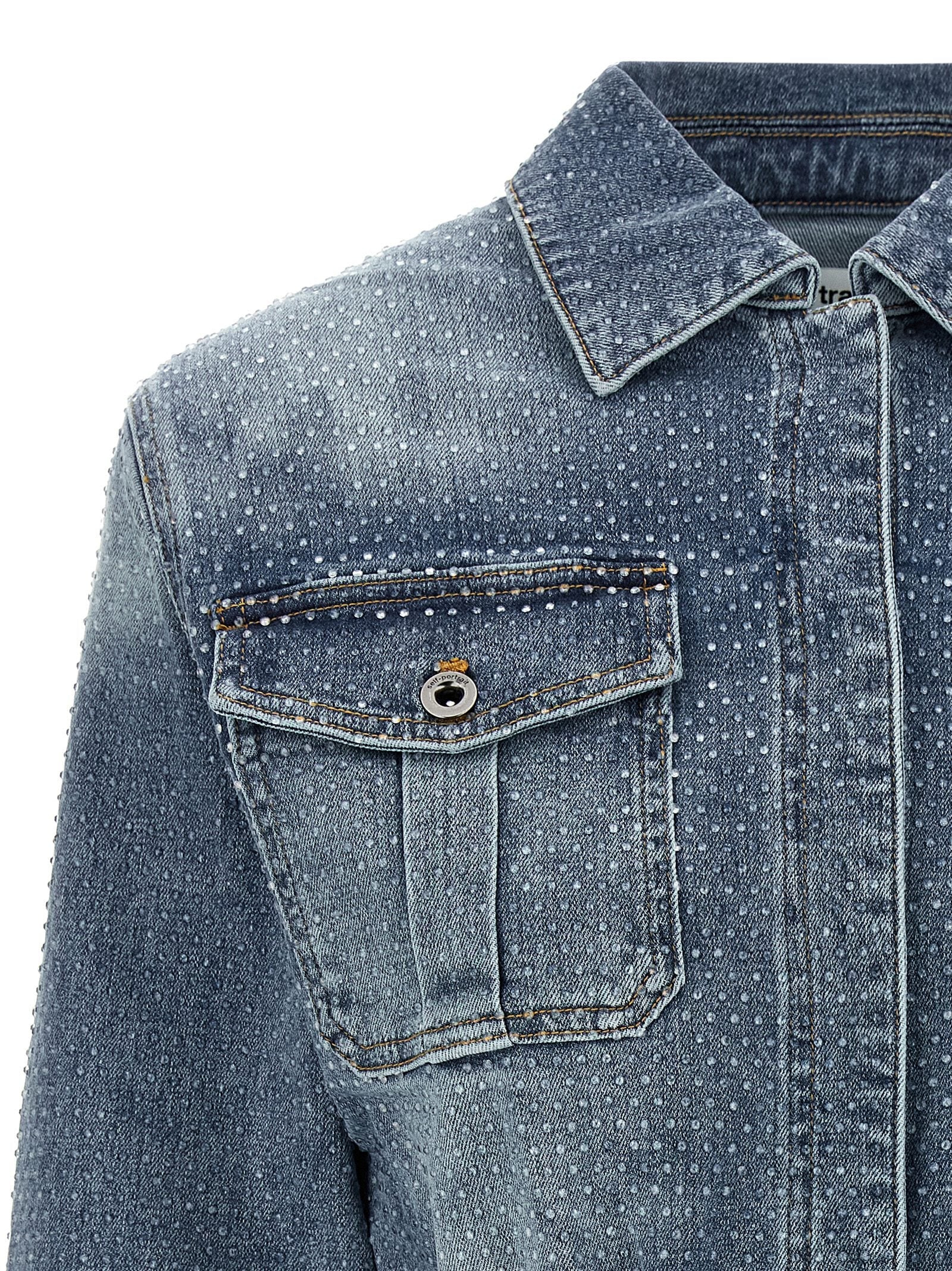 SELF PORTRAIT - SELF PORTRAIT - ’Rhinestone Denim’ jumpsuit - Women’s Tops