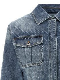 SELF PORTRAIT - SELF PORTRAIT - ’Rhinestone Denim’ jumpsuit - Women’s Tops