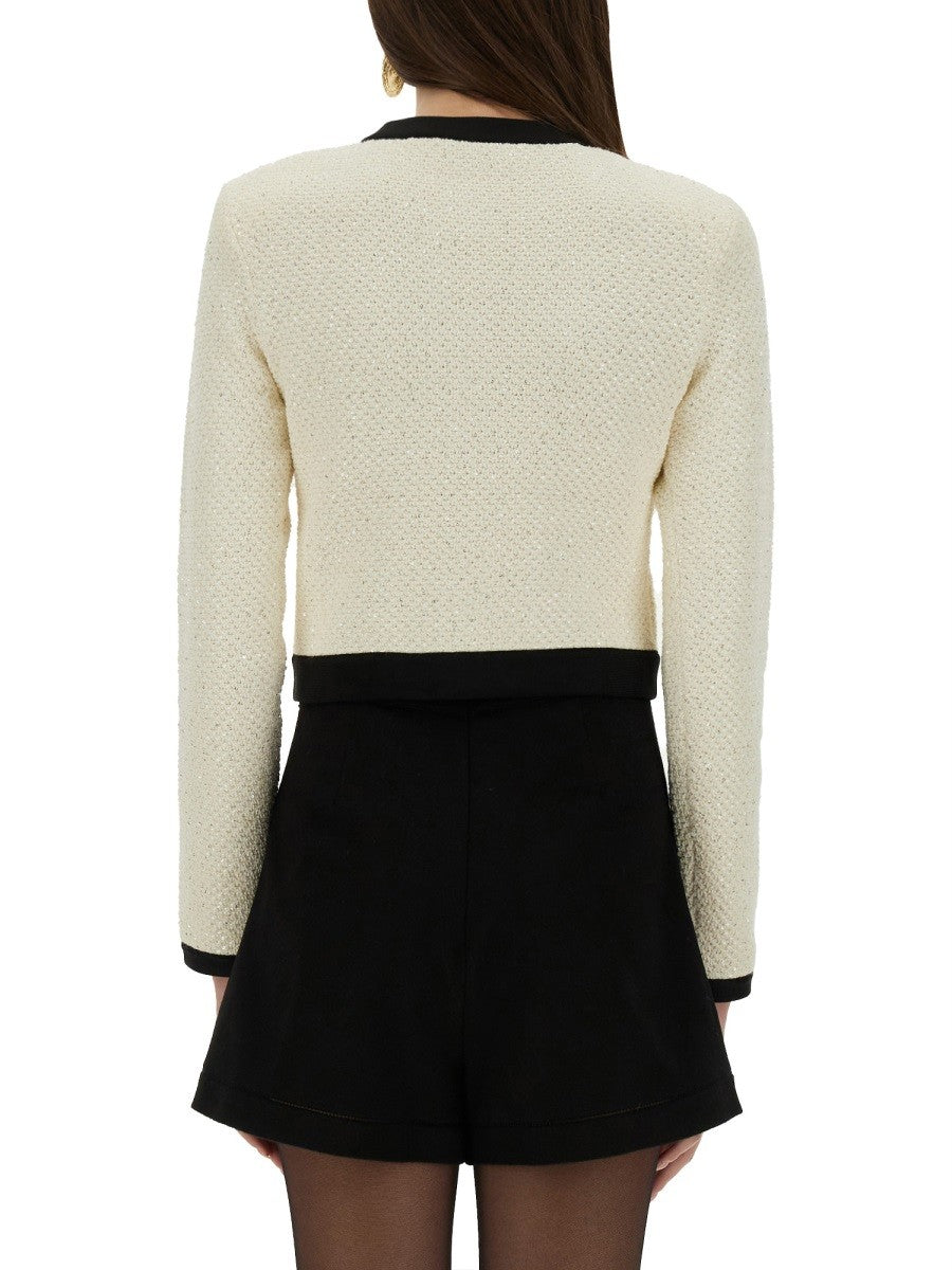 SELF-PORTRAIT - Self Portrait Cardigan With Bow And Sequins - Woman-&gt;Clothing-&gt;Jackets