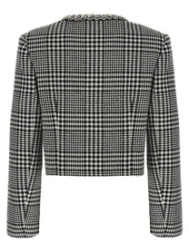 SELF PORTRAIT - SELF PORTRAIT - ’Houndstooth Crystal Trim’ blazer - Women’s Clothing