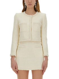 SELF-PORTRAIT - Self Portrait Boucle Jacket With Pearls - Woman-&gt;Clothing-&gt;Jackets