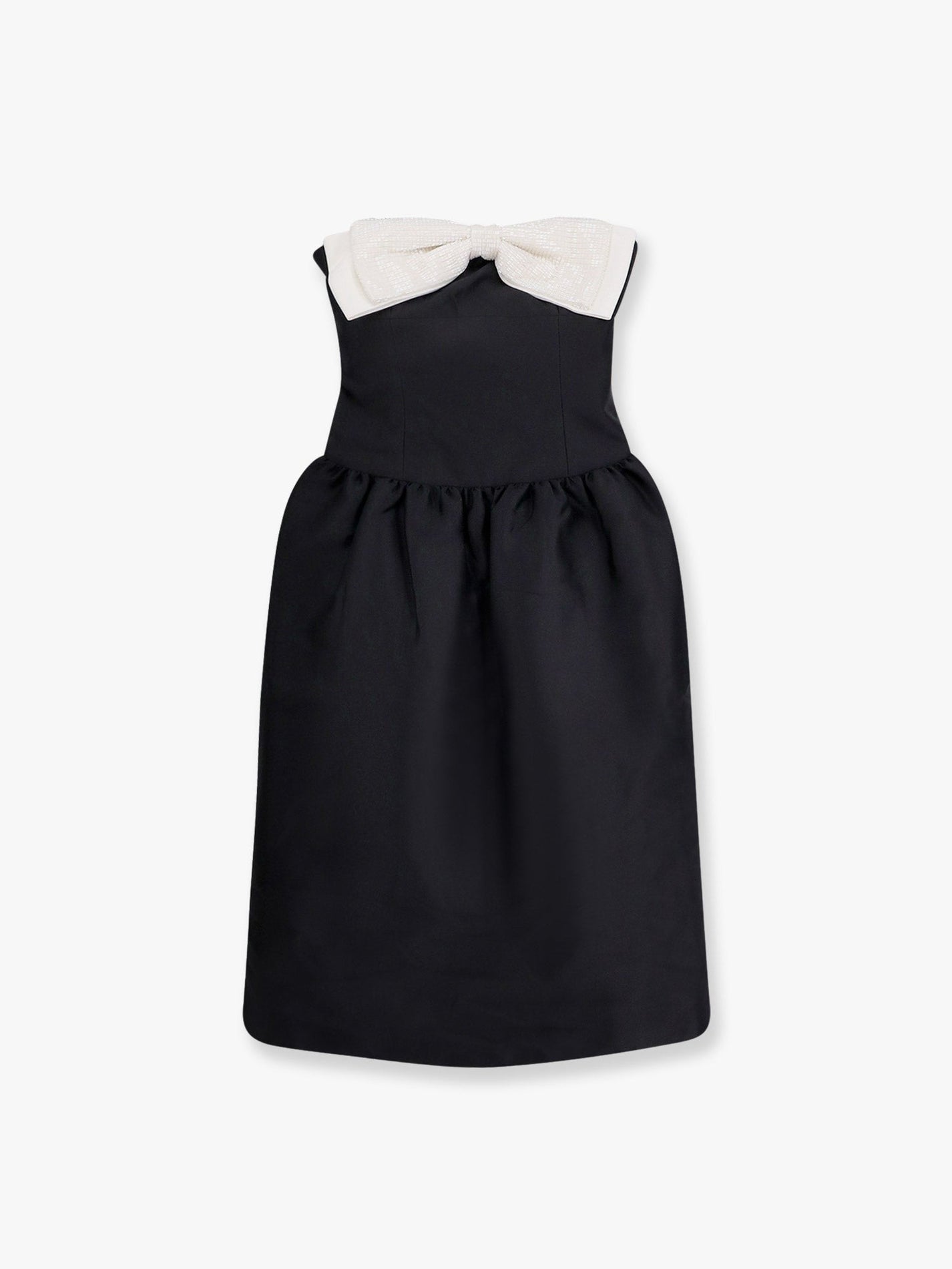 SELF PORTRAIT - Self Portrait Taffeta’ Décolleté Dress With Maxi Bow - Woman-&gt;Clothing-&gt;Dresses