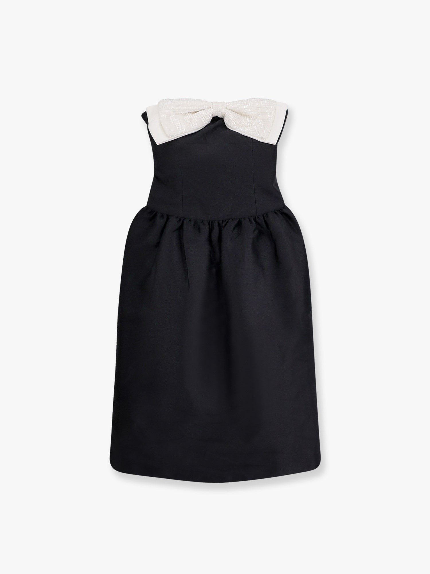 SELF PORTRAIT - Self Portrait Taffeta’ Décolleté Dress With Maxi Bow - Woman-&gt;Clothing-&gt;Dresses