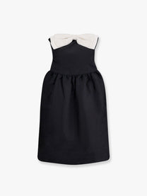 SELF PORTRAIT - Self Portrait Taffeta’ Décolleté Dress With Maxi Bow - Woman-&gt;Clothing-&gt;Dresses