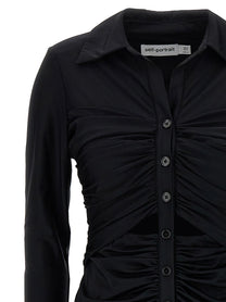 SELF PORTRAIT - SELF PORTRAIT - ’Black Jersey Cut Out Midi’ dress - Women’s Clothing