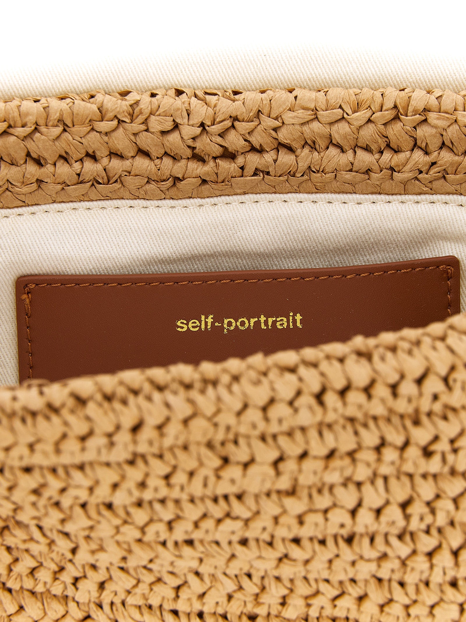 SELF PORTRAIT - SELF PORTRAIT - ’Raffia bow charm’ shoulder bag - Women’s Bags