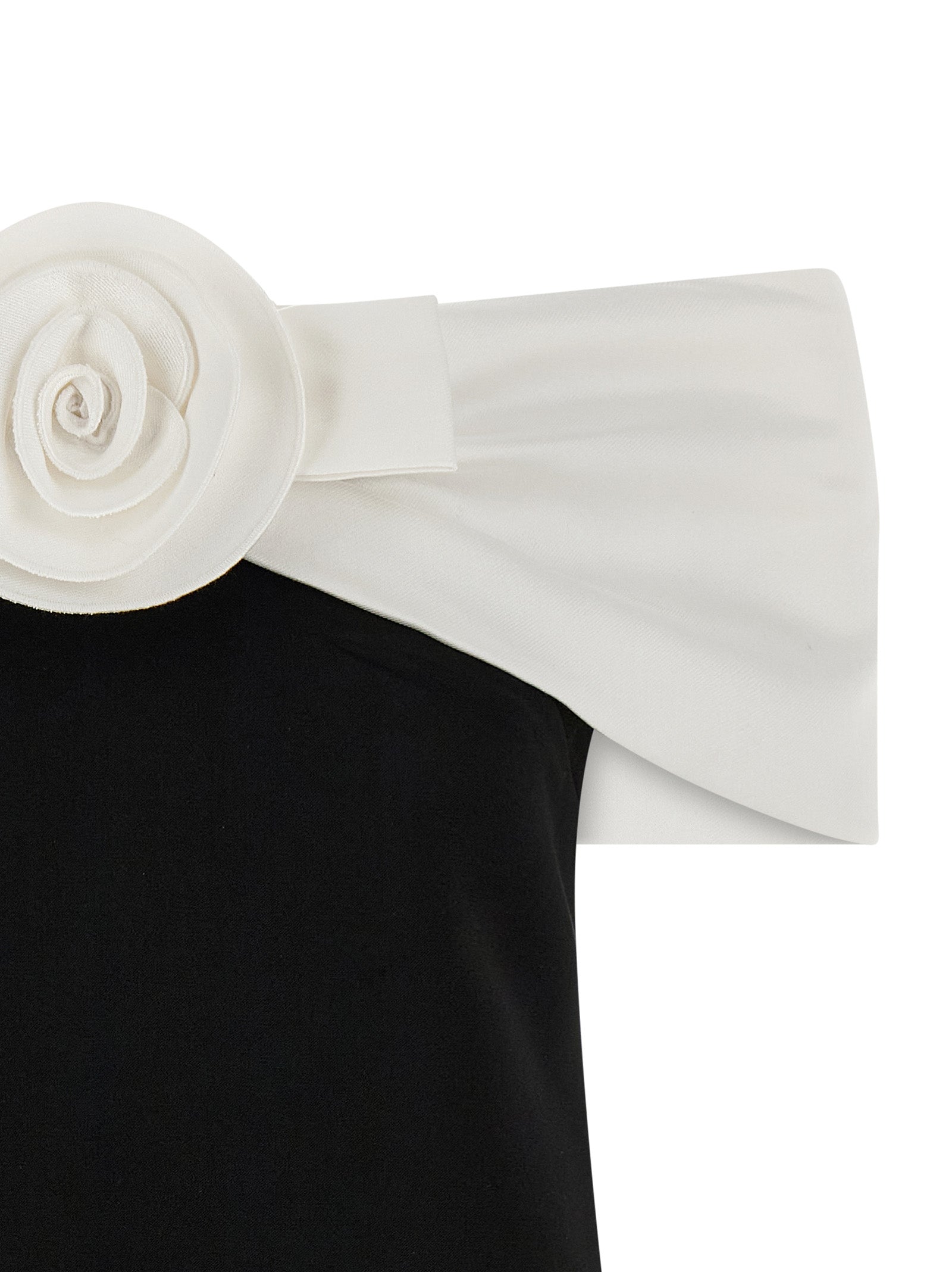 SELF PORTRAIT - SELF PORTRAIT - ’Black Crêpe Flower Mini’ dress - Women’s Clothing